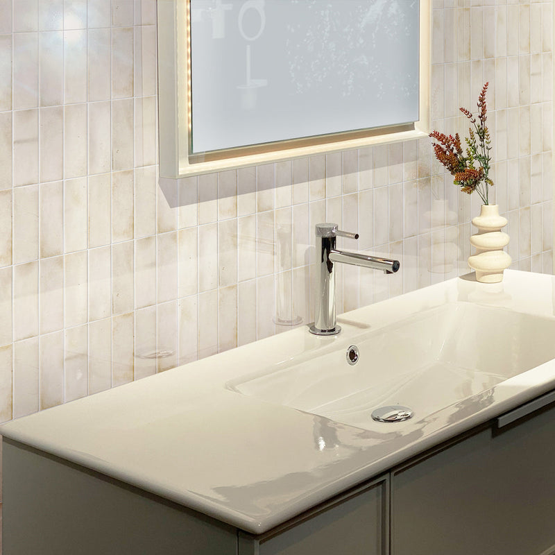 White 2.5x8 Glossy Ceramic Subway Tile (38 pack, 5.38 sq ft/case), photo 8 of 12