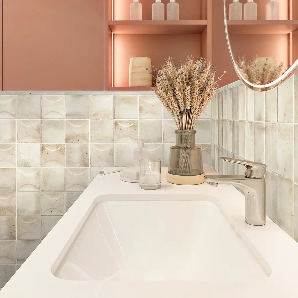 White 4x4 Glossy Square Ceramic Tile (60 pack, 6.46 sq ft/case) by Apollo Tile