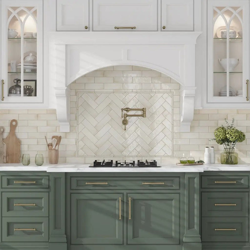 White 2.5x8 Glossy Ceramic Subway Tile (38 pack, 5.38 sq ft/case) by Apollo Tile