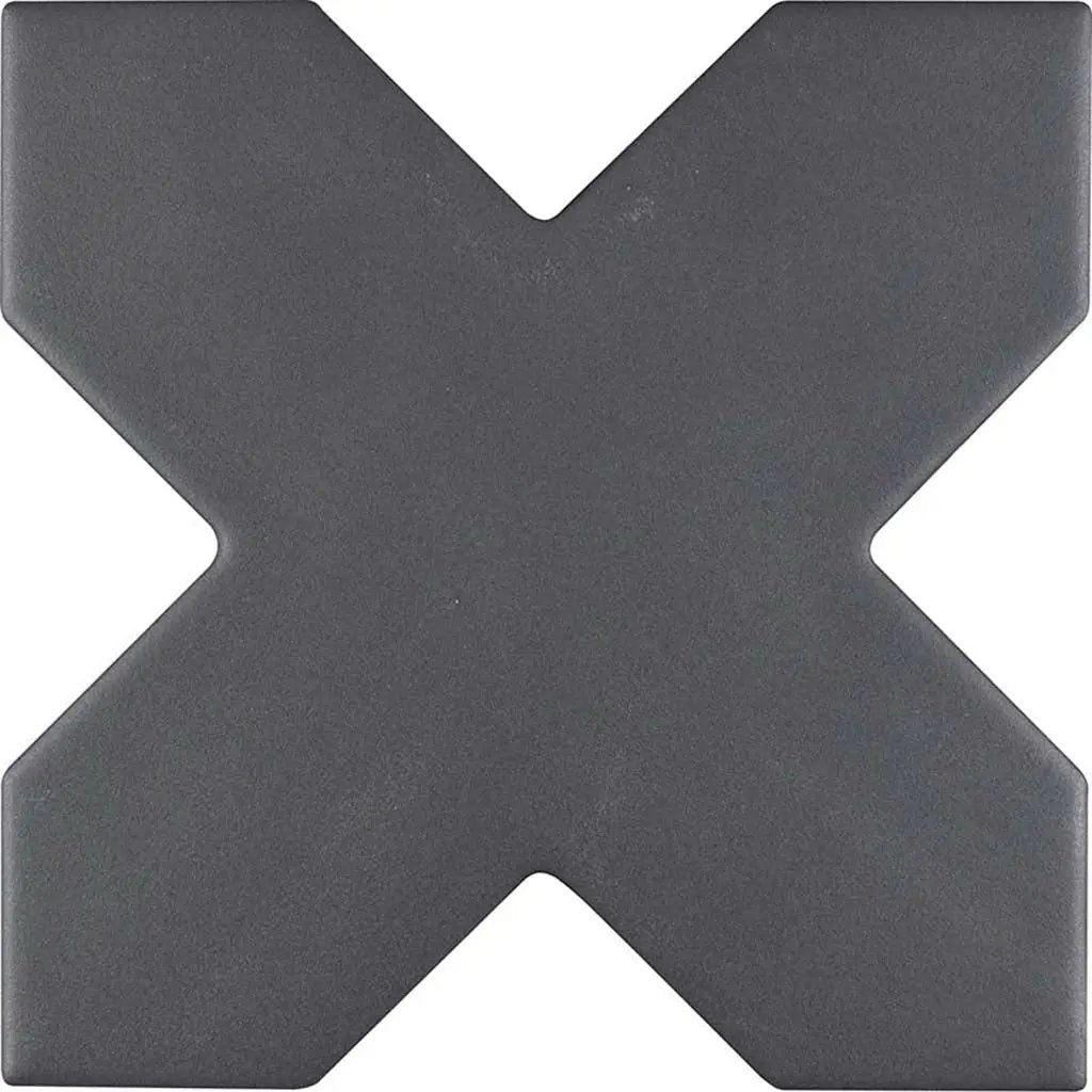 Black 5x5 Matte Cross Ceramic Tile (27 pack, 5.37 sq ft/case) by Apollo Tile