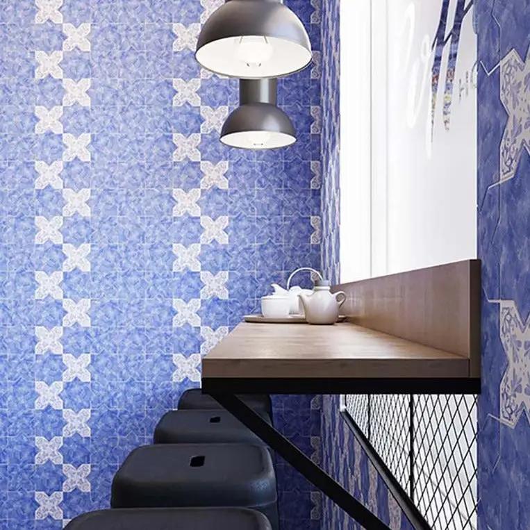 Cornflower Blue 5x5 Matte Cross Ceramic Tile (27 pack, 5.37 sq ft/case) by Apollo Tile