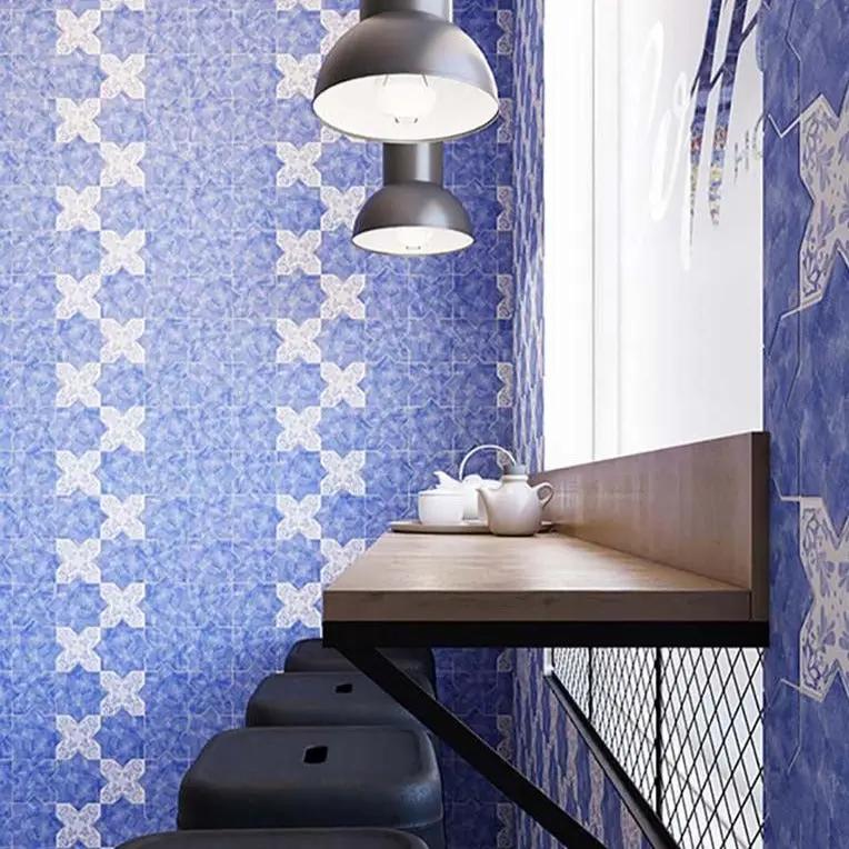 Cornflower Blue 5x5 Matte Star Ceramic Tile (27 pack, 5.37 sq ft/case) by Apollo Tile