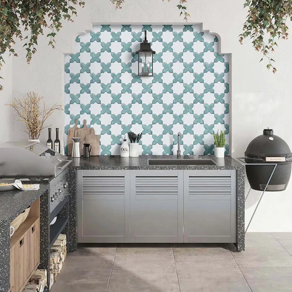 Pistachio Green 5x5 Matte Cross Ceramic Tile (27 pack, 5.37 sq ft/case) by Apollo Tile