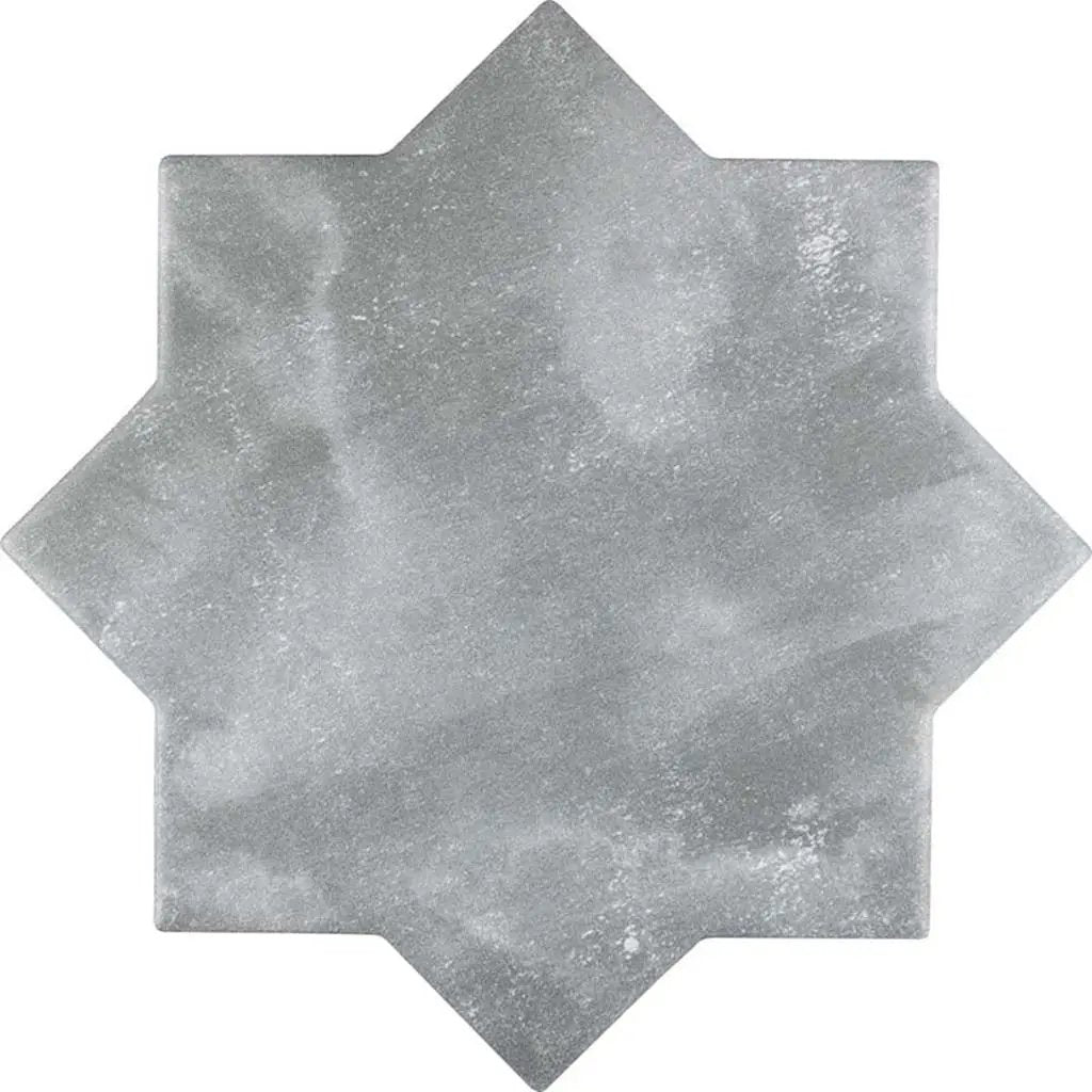 Light Grey 5x5 Matte Star Ceramic Tile (27 pack, 5.37 sq ft/case) by Apollo Tile