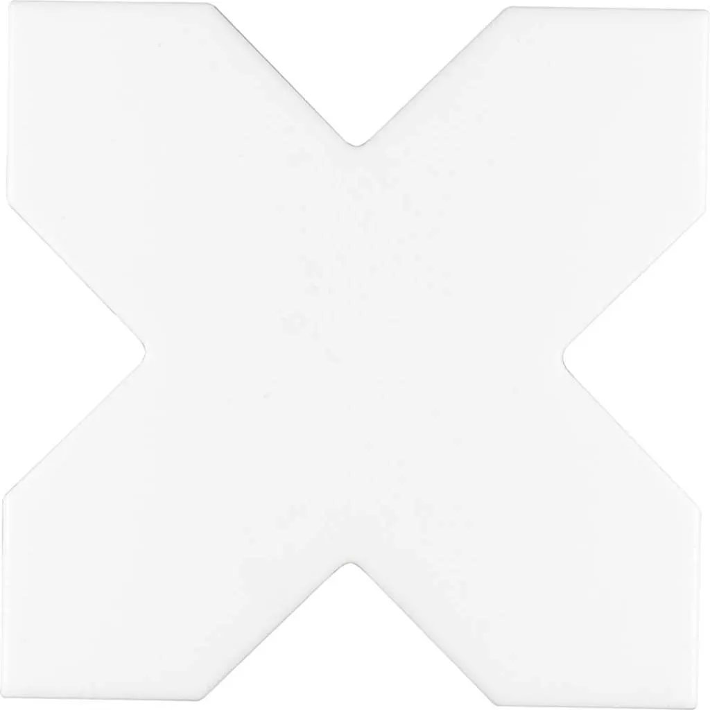 White 5x5 Matte Cross Ceramic Tile (27 pack, 5.37 sq ft/case) by Apollo Tile