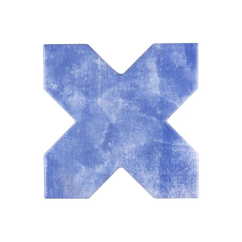 Cornflower Blue 5x5 Matte Cross Ceramic Tile (27 pack, 5.37 sq ft/case) by Apollo Tile