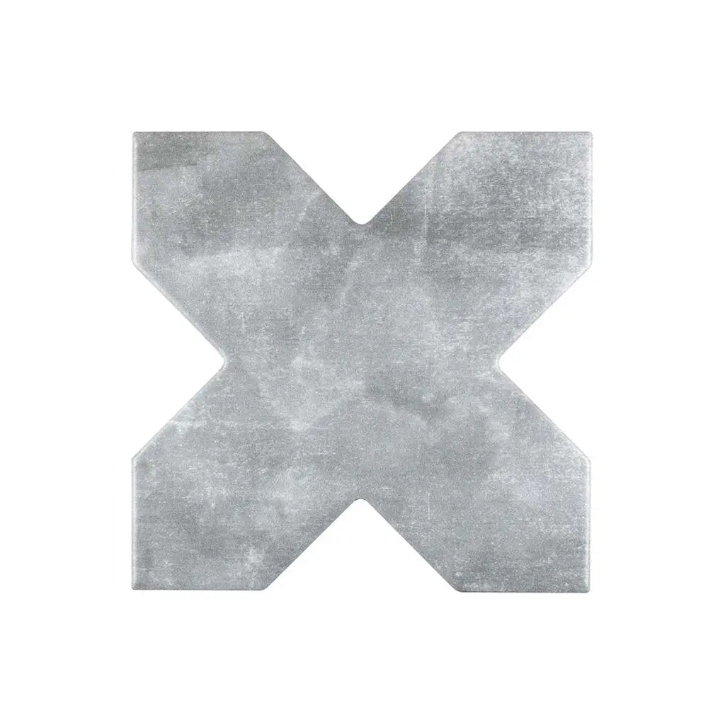 Light Grey 5x5 Matte Cross Ceramic Tile (27 pack, 5.37 sq ft/case) by Apollo Tile