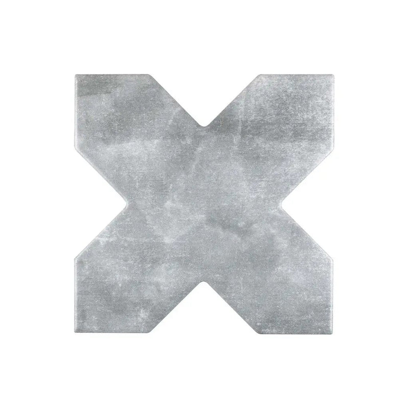Light Grey 5x5 Matte Cross Ceramic Tile (27 pack, 5.37 sq ft/case) by Apollo Tile