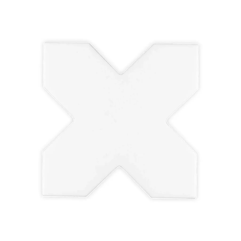White 5x5 Matte Cross Ceramic Tile (27 pack, 5.37 sq ft/case) by Apollo Tile