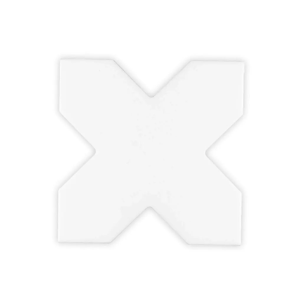 White 5x5 Matte Cross Ceramic Tile (27 pack, 5.37 sq ft/case) by Apollo Tile