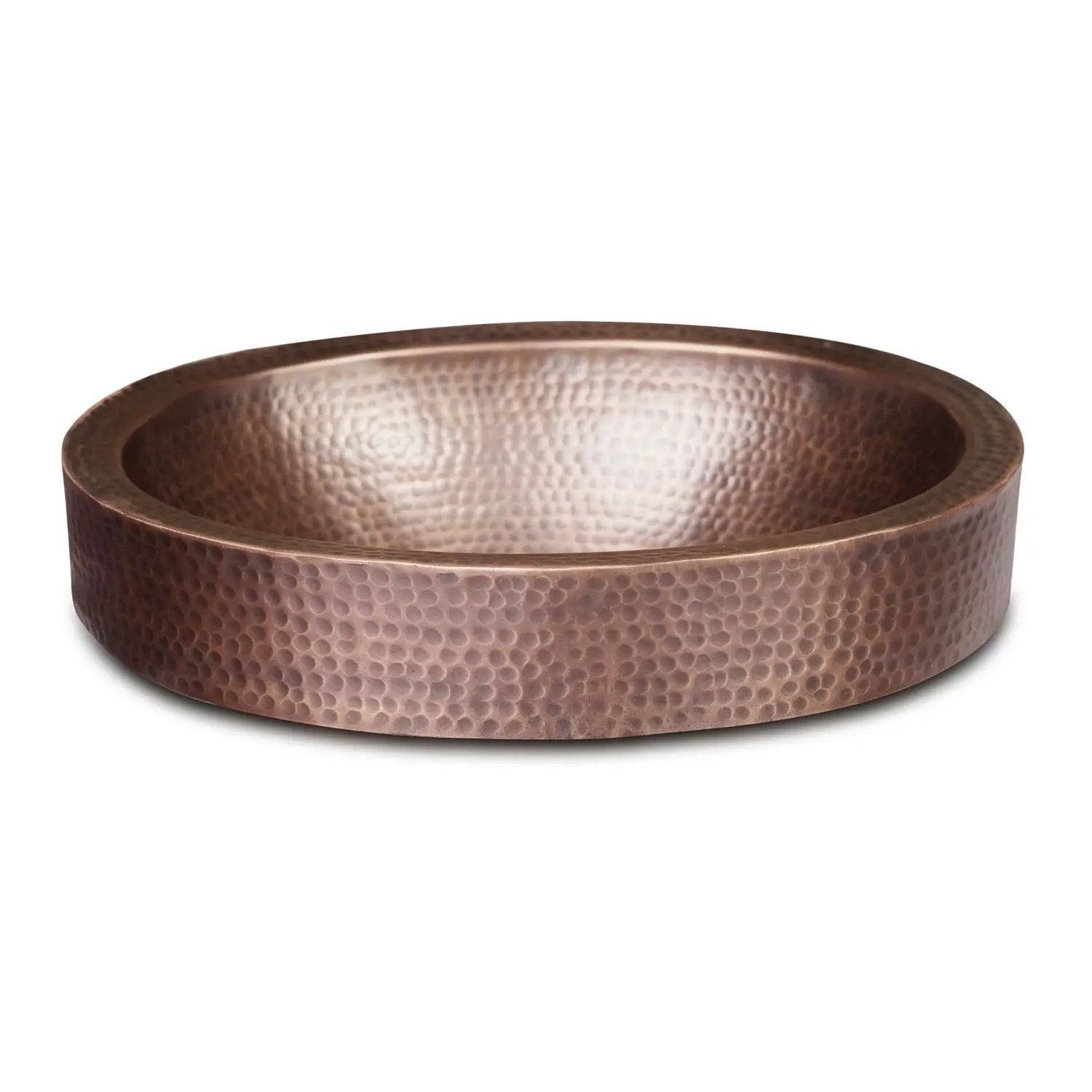 Oval Hammered Copper Bathroom Sink Drop-in or Vessel by HomePacific