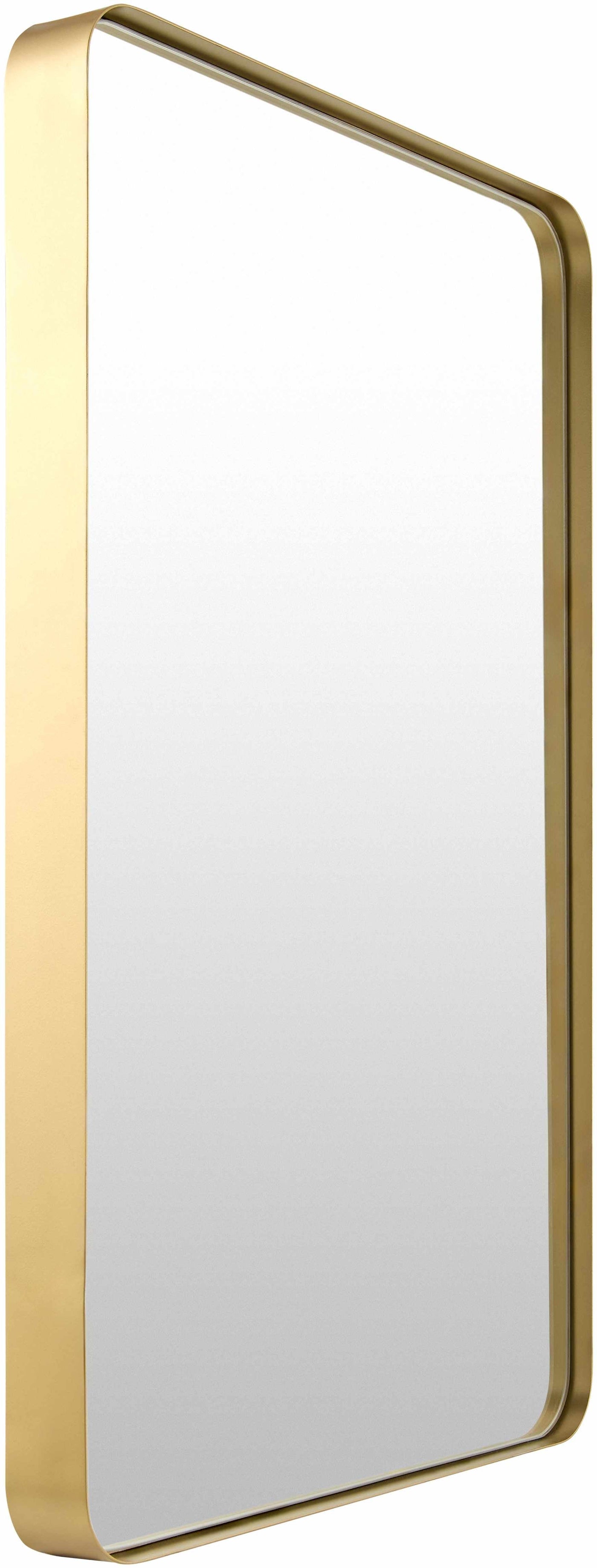 Tubii Gold Mirror with Iron Base by Boutique Rugs