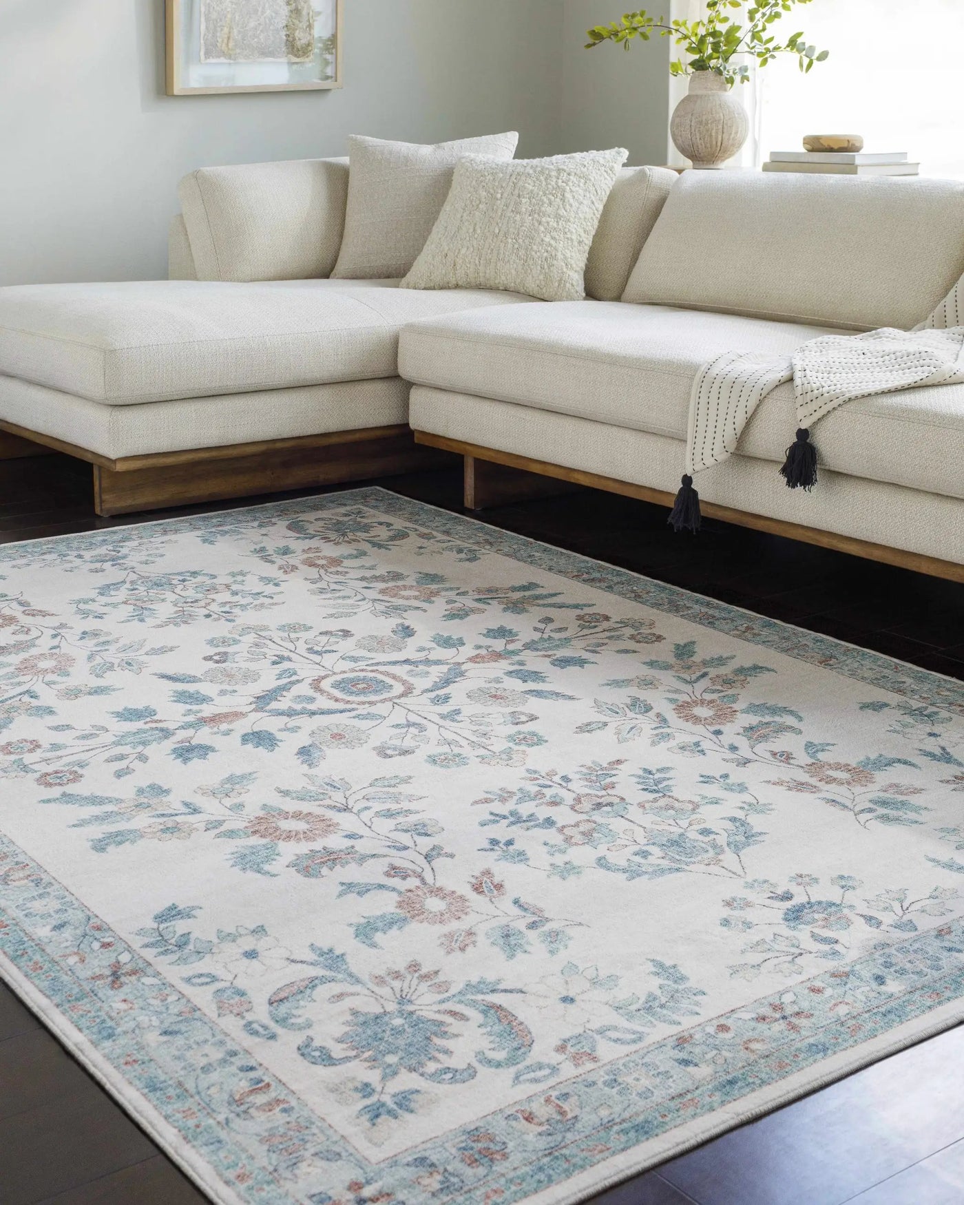 Meyly Pink & Green Washable Area Rug by Boutique Rugs