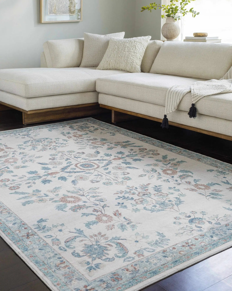 Meyly Pink & Green Washable Area Rug by Boutique Rugs
