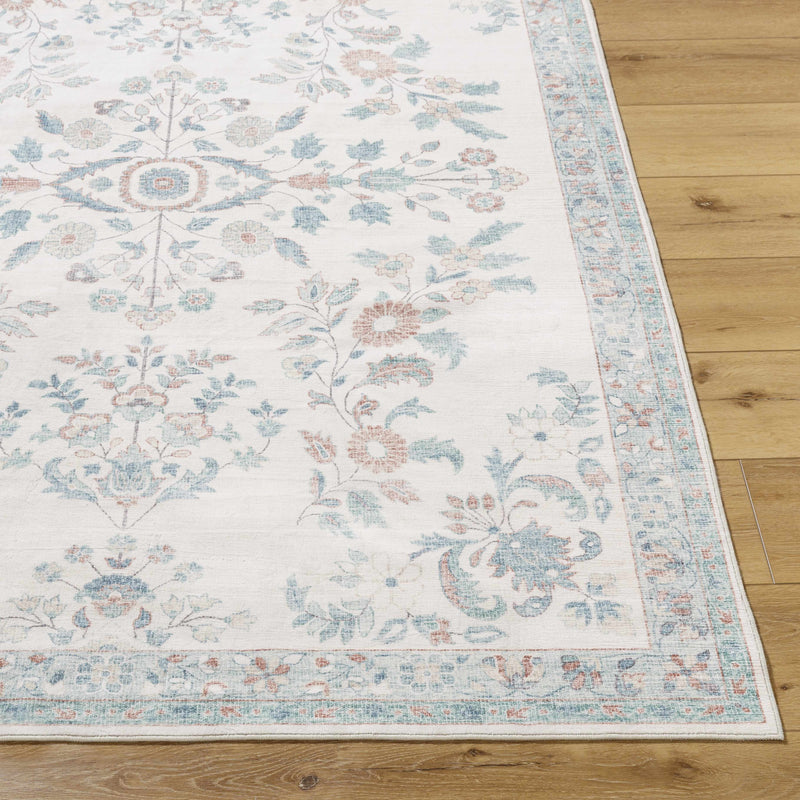 Meyly Pink & Green Washable Area Rug by Boutique Rugs