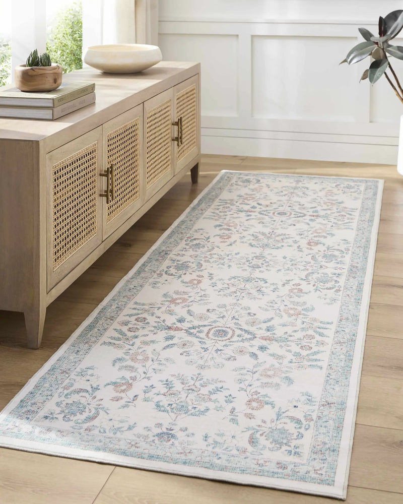 Meyly Pink & Green Washable Area Rug by Boutique Rugs