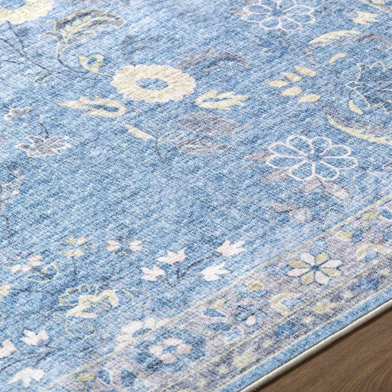 Meyly Blue Washable Area Rug by Boutique Rugs