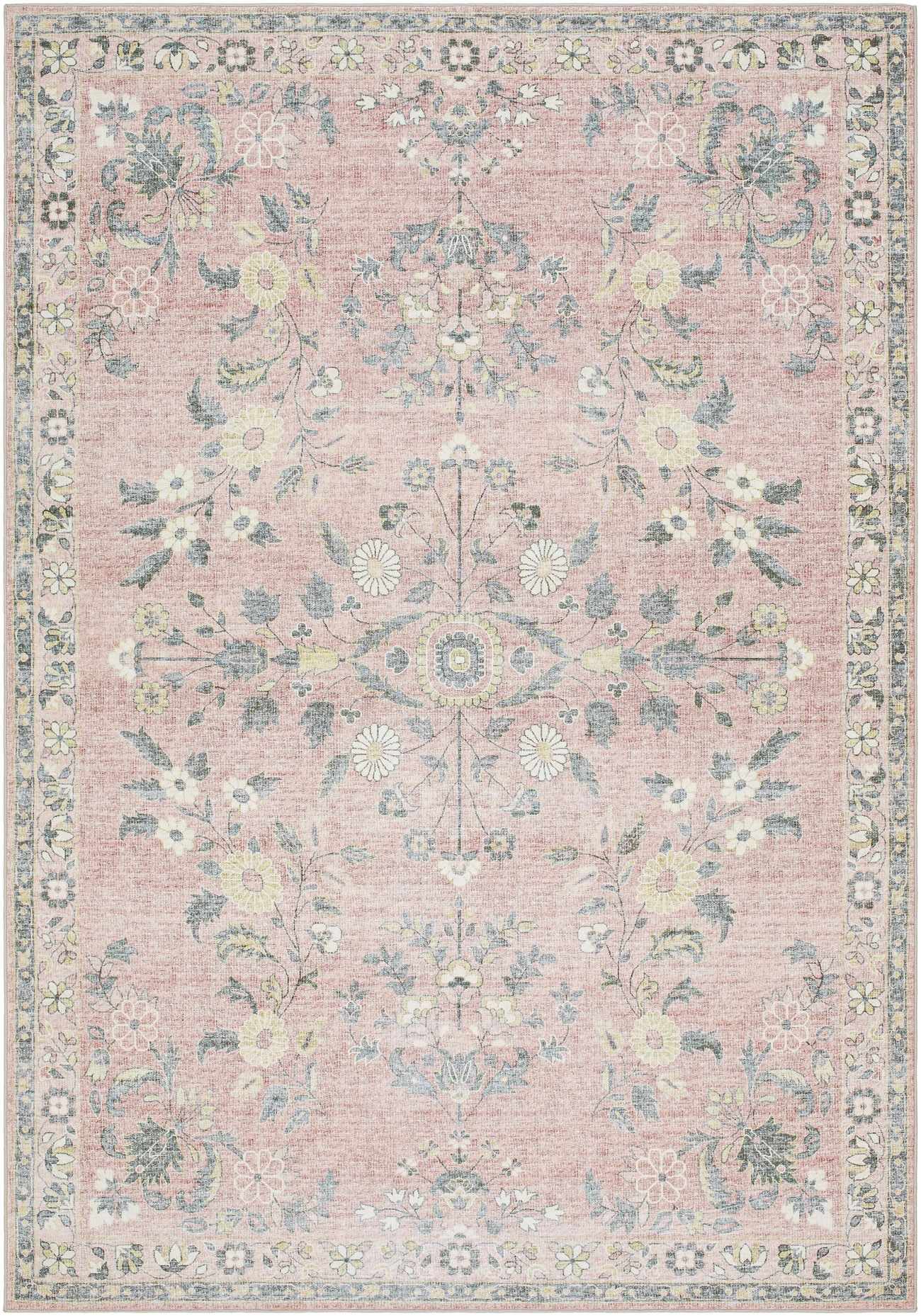 Meyly Pink Washable Area Rug by Boutique Rugs