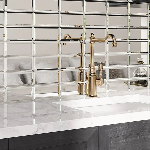 Clear Glass 3x6 Polished Glass Subway Tile (40 pack, 5 sq ft/case)