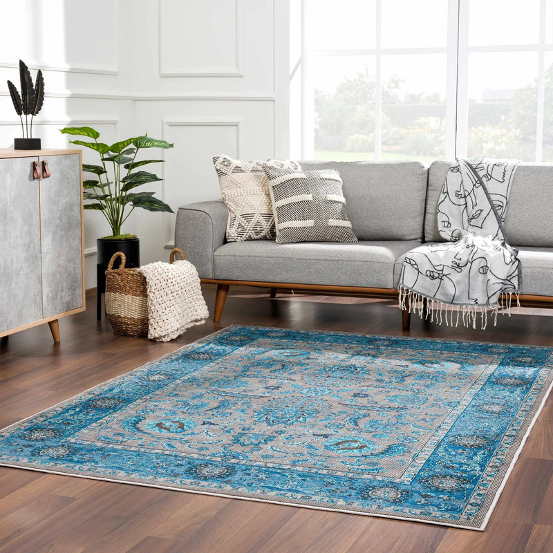 Mardina Turquoise Area Rug - Clearance by Boutique Rugs