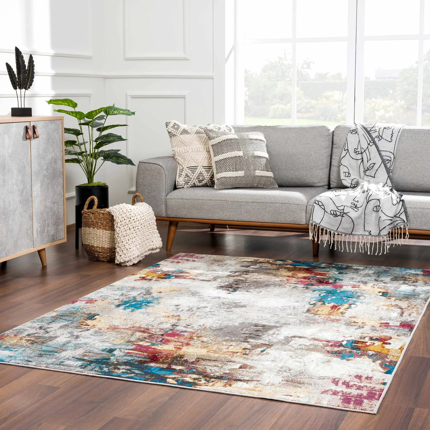 Mardin Abstract Area Rug - Clearance by Boutique Rugs