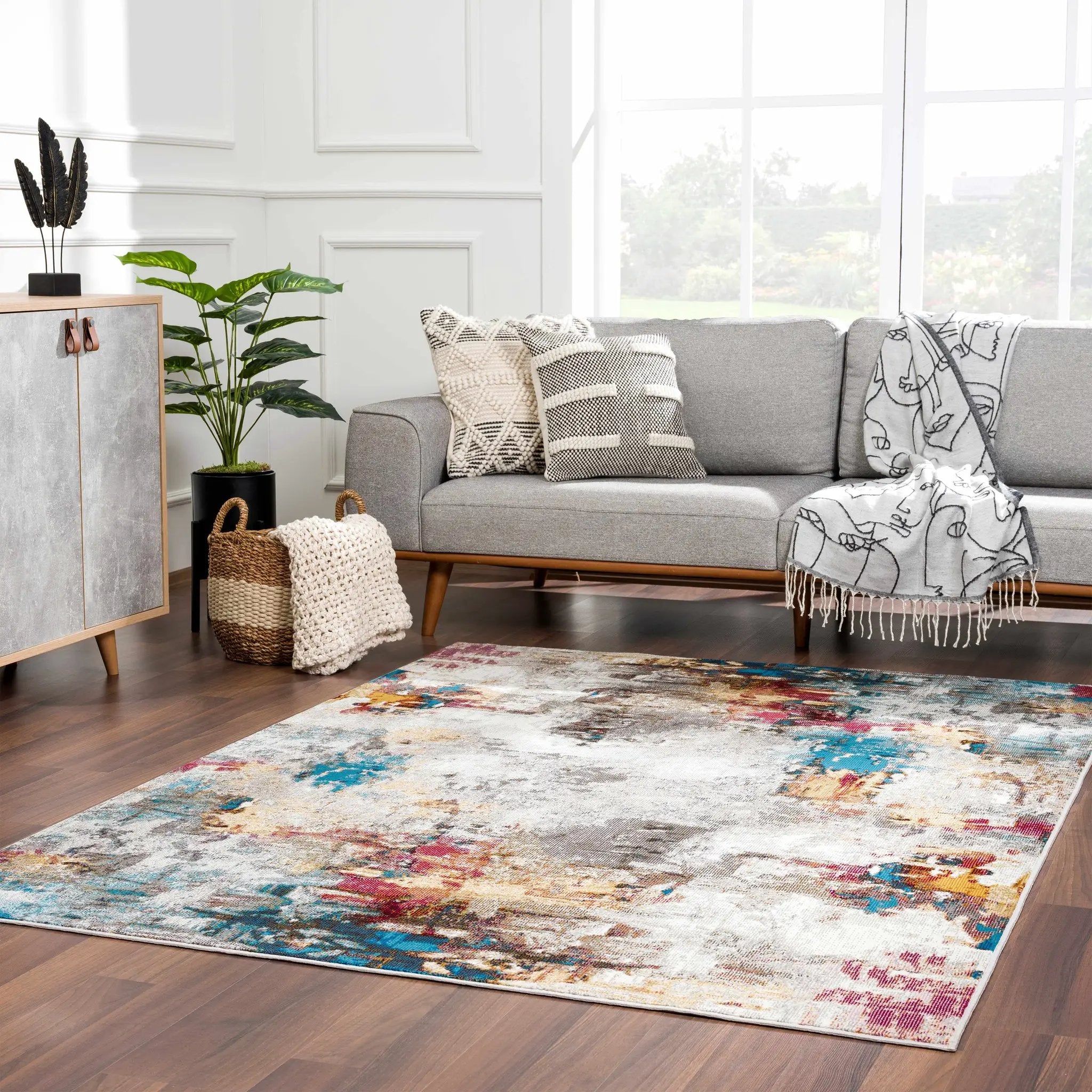 Mardin Abstract Area Rug - Clearance by Boutique Rugs