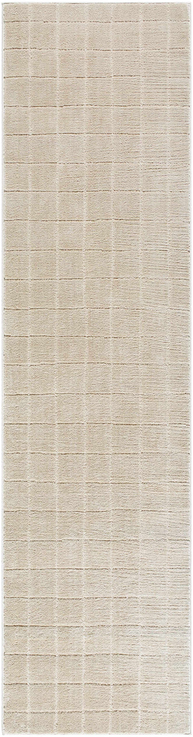 Cascade Checkered Beige Area Rug by Boutique Rugs