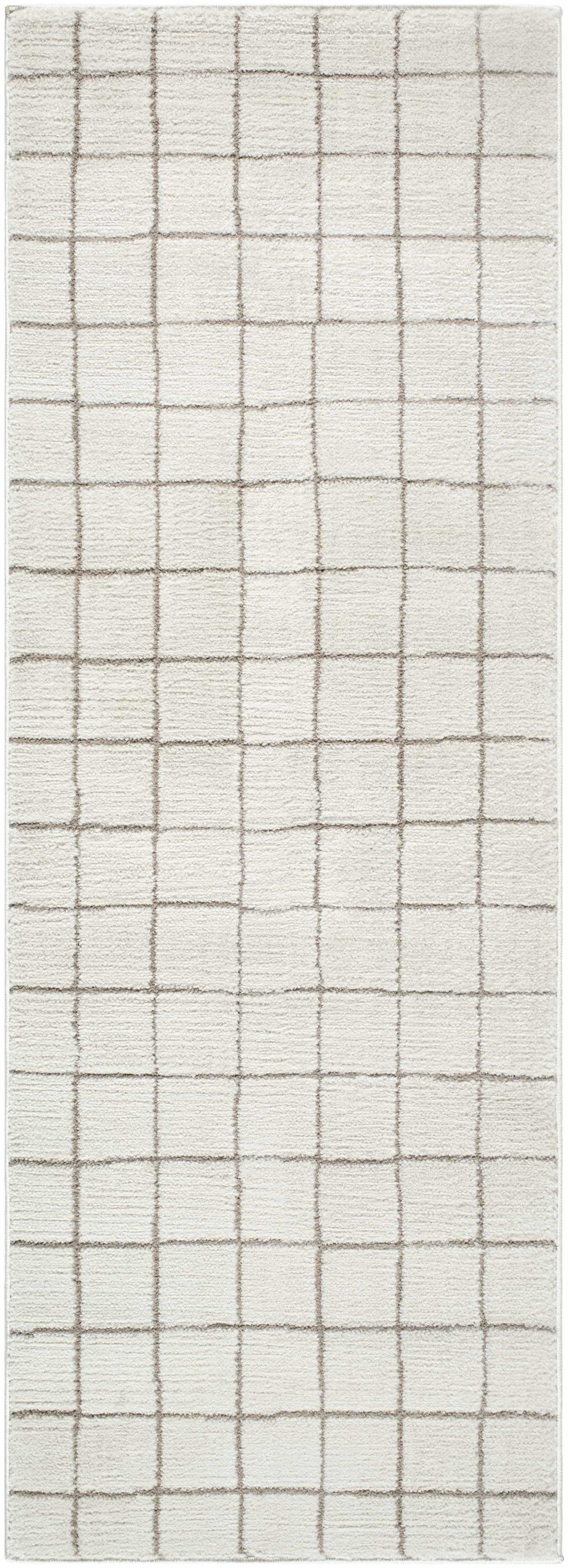 Cascade Checkered Ivory Area Rug by Boutique Rugs