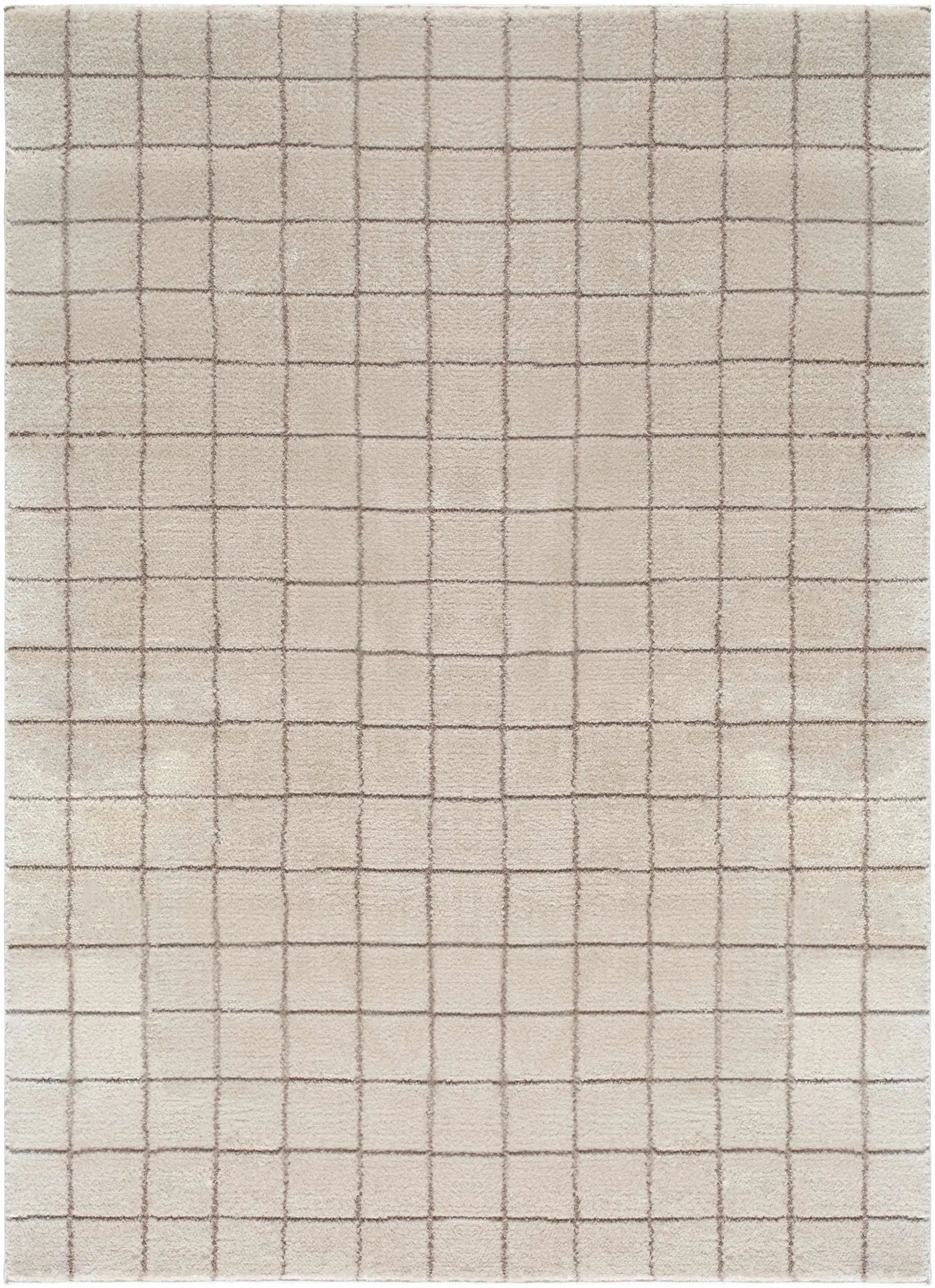 Cascade Checkered Ivory Area Rug by Boutique Rugs