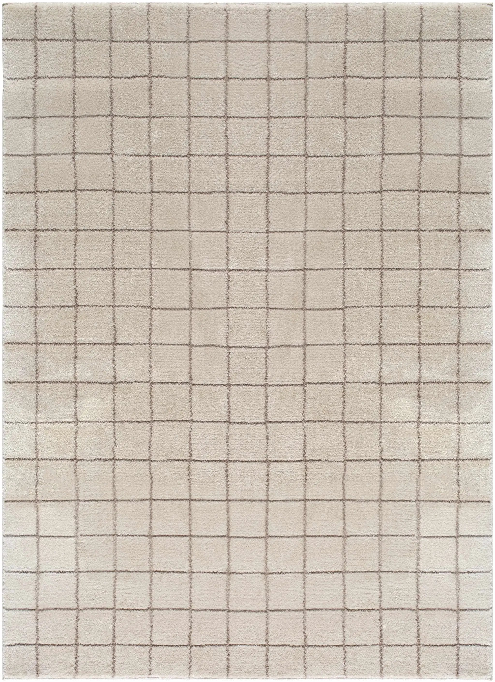Cascade Checkered Ivory Area Rug by Boutique Rugs