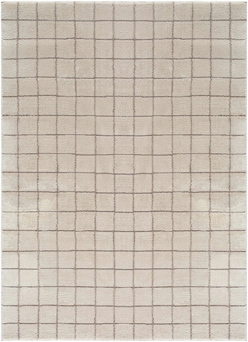 Cascade Checkered Ivory Area Rug by Boutique Rugs