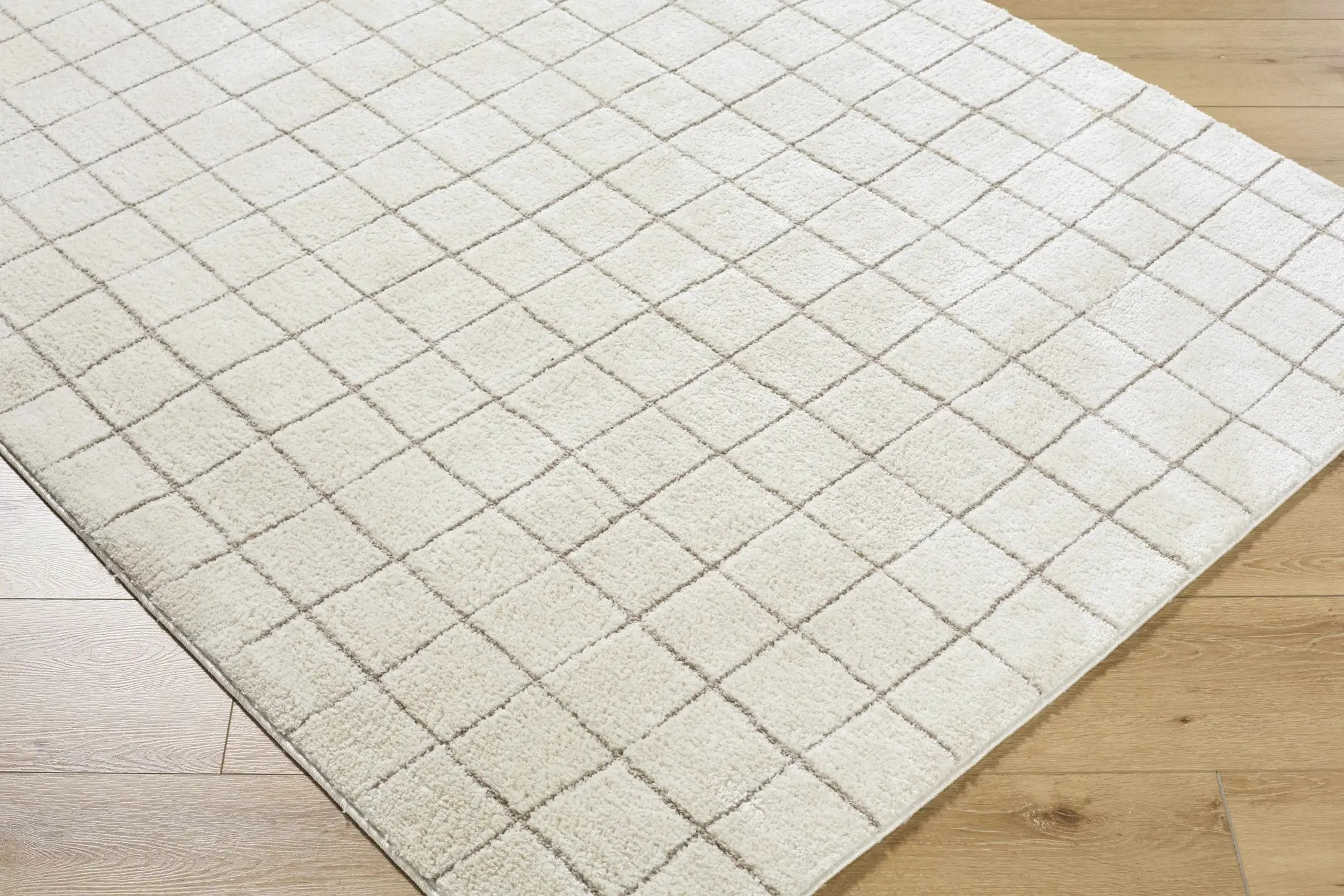 Cascade Checkered Ivory Area Rug by Boutique Rugs