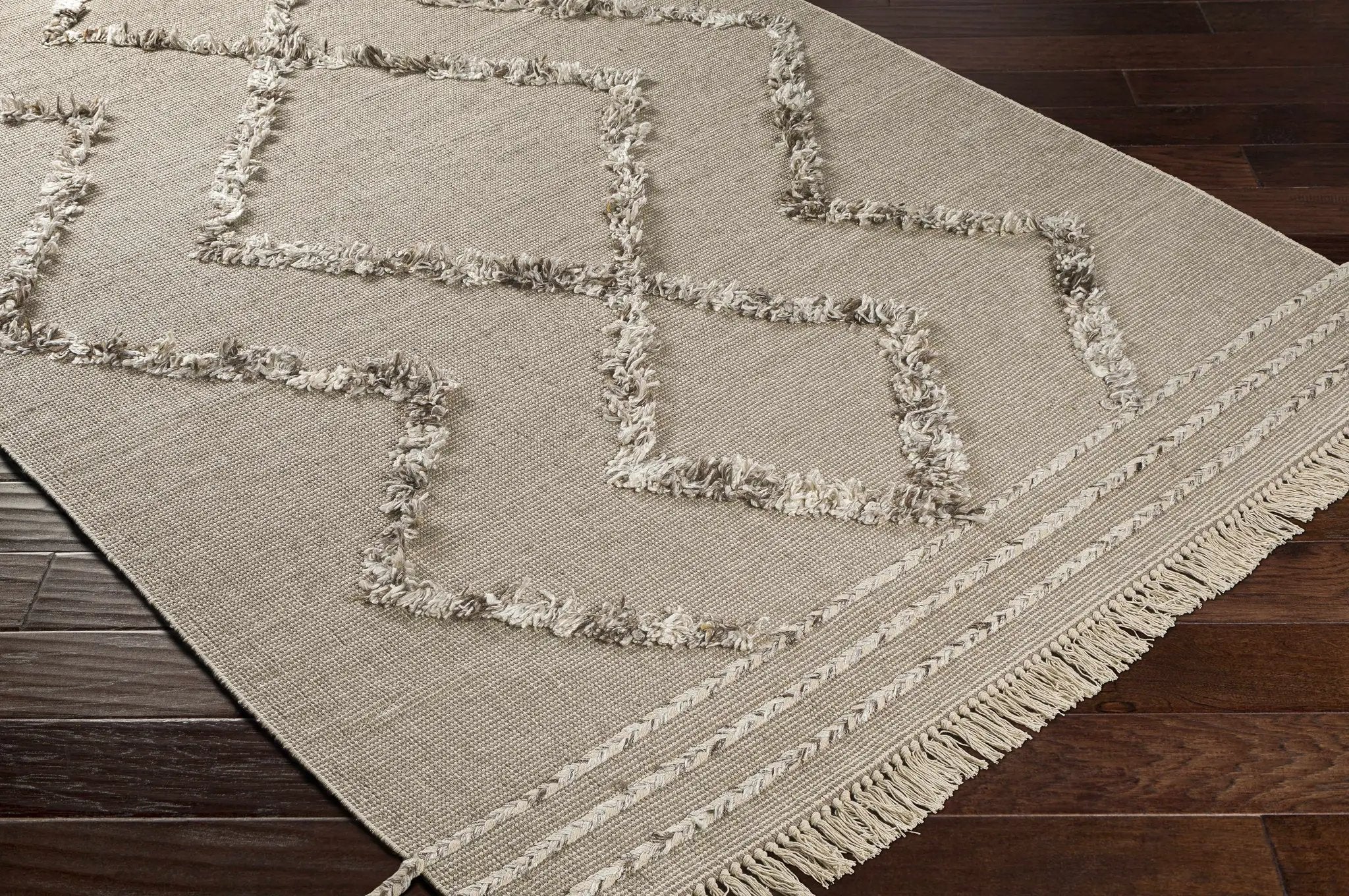 Marleston Taupe High-Low Rug - Clearance by Boutique Rugs