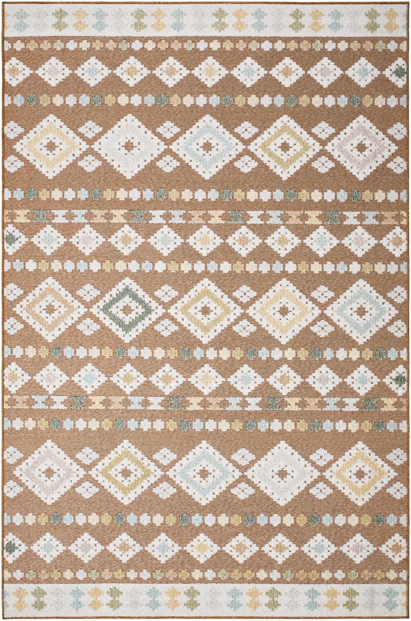 Metta Rust Outdoor Area Rug - Clearance by Boutique Rugs