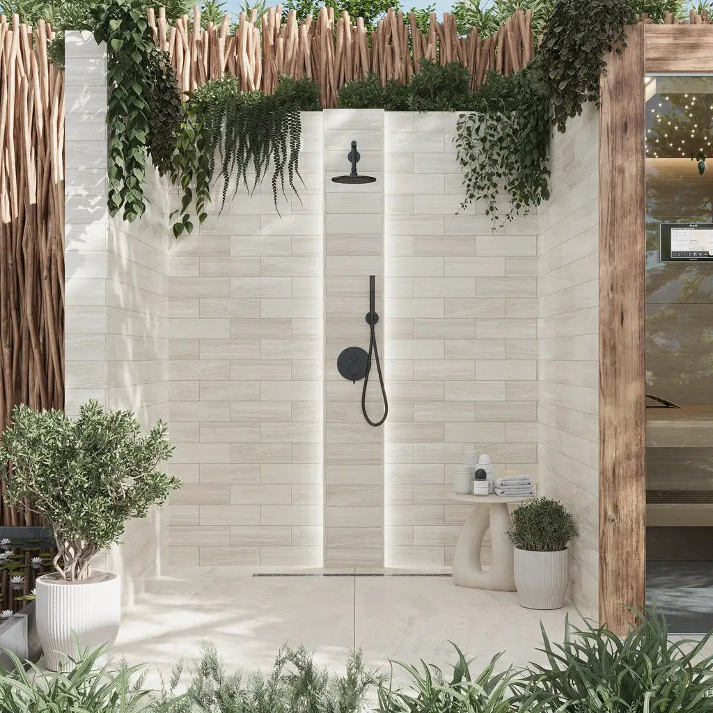 Wooden Beige 4x12 Polished Subway Crystal Sand Marble Tile (15 pack, 5 sq ft/case) by Apollo Tile