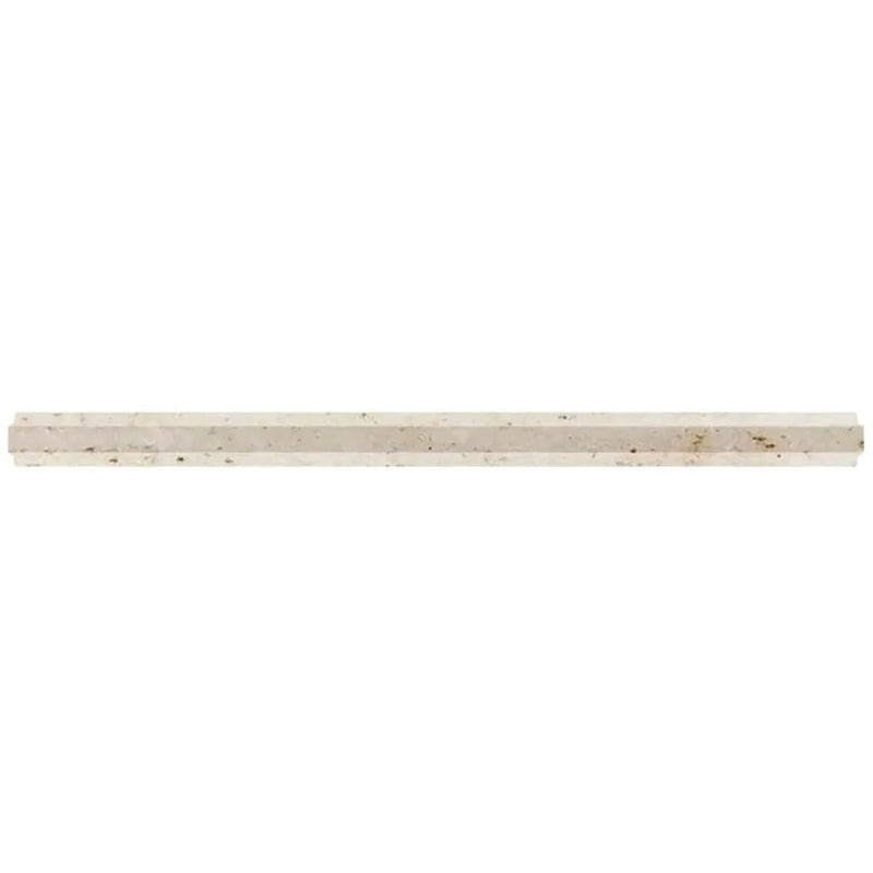 Beige 0.8x12 Polished Crystal Sand Pencil Marble Tile Trim (10 pack, 0.667 sq ft/case) by Apollo Tile