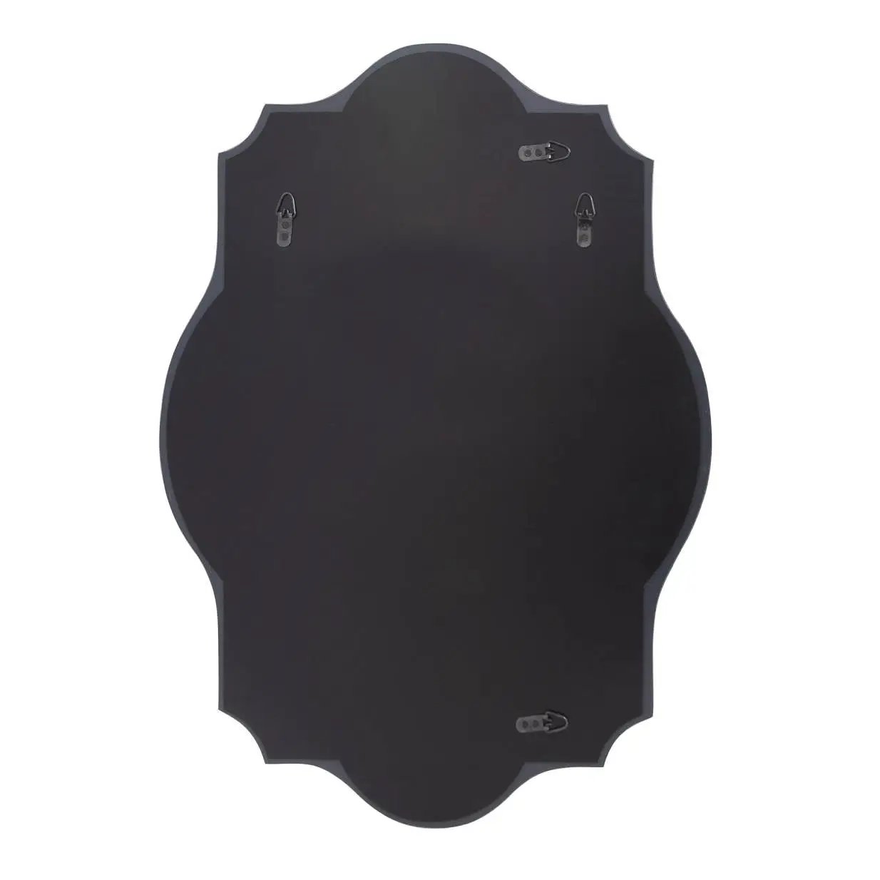 Modern Frameless 32 x 24 inch Scalloped Beveled Accent Bathroom Mirror by HomePacific