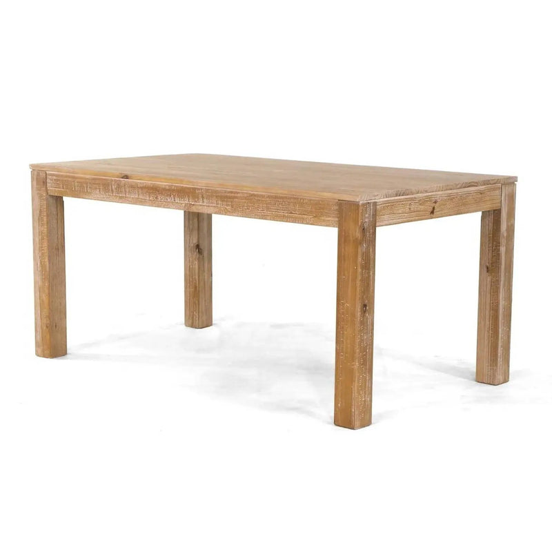 Modern Farmhouse 63-inch Solid Wood Dining Table in Rustic Light Brown Finish by HomePacific