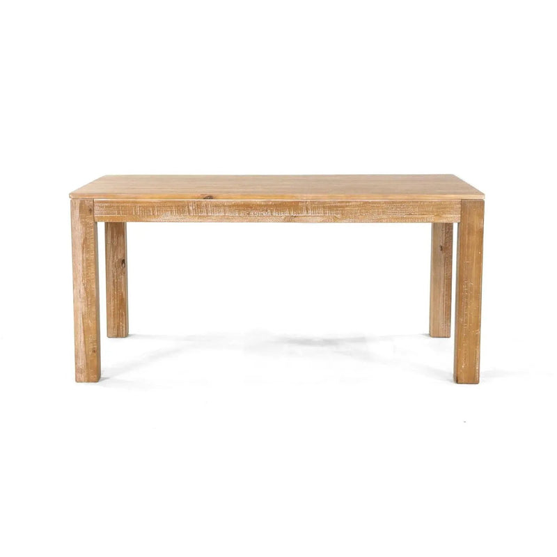 Modern Farmhouse 63-inch Solid Wood Dining Table in Rustic Light Brown Finish by HomePacific