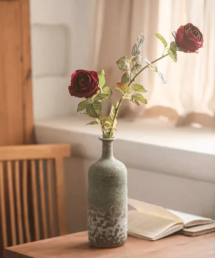 Artificial Single Rose Stem 28.7" Tall by RusticReach