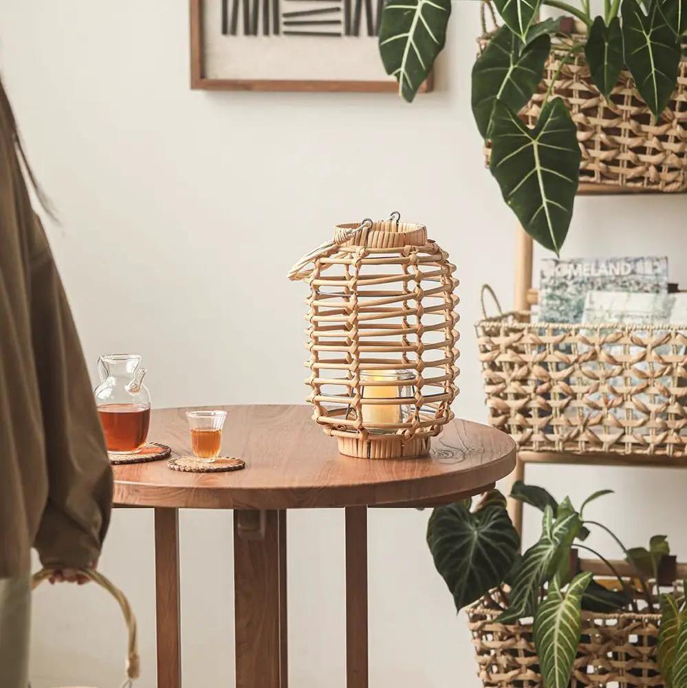 Decorative Bamboo Woven Lantern Holder by RusticReach
