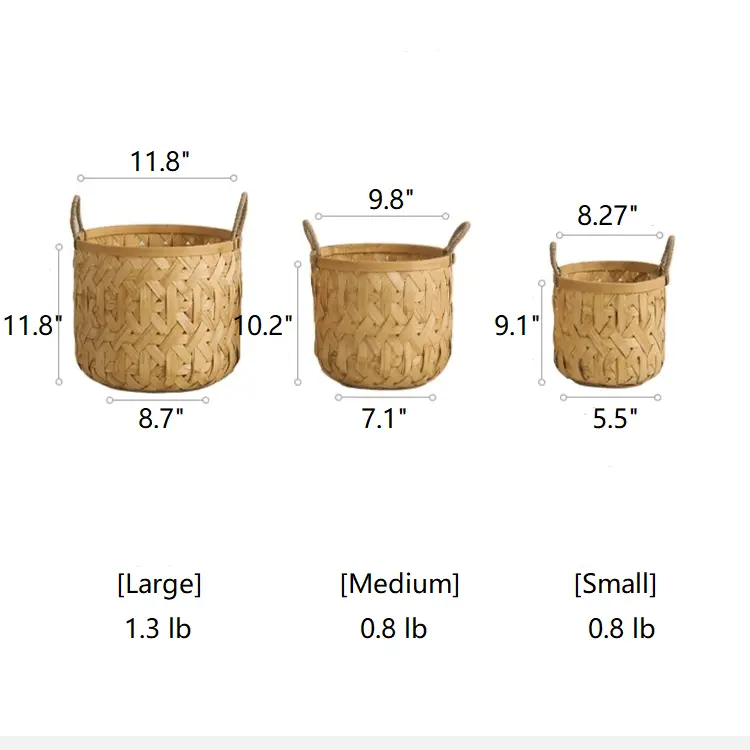 Bamboo Woven Storage Basket by RusticReach