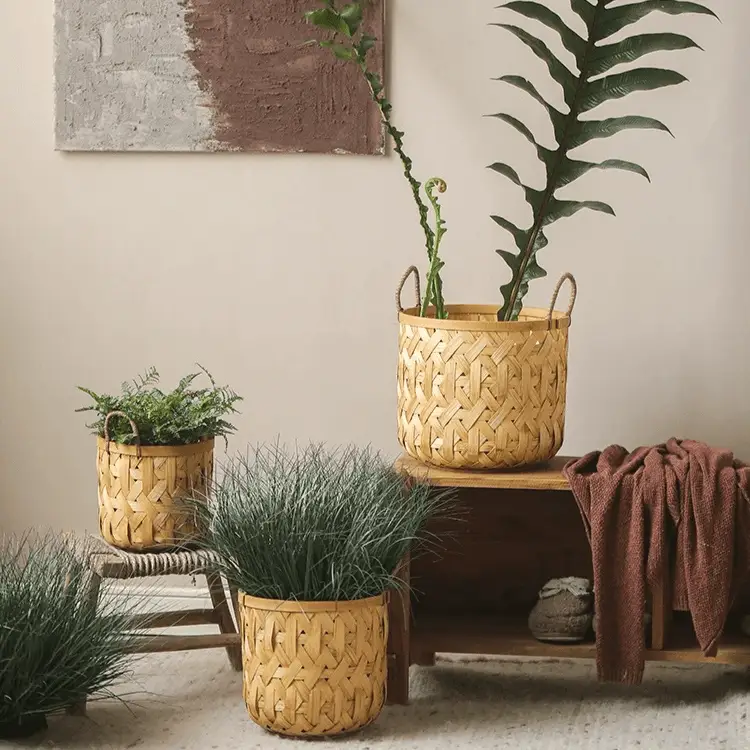 Bamboo Woven Storage Basket by RusticReach