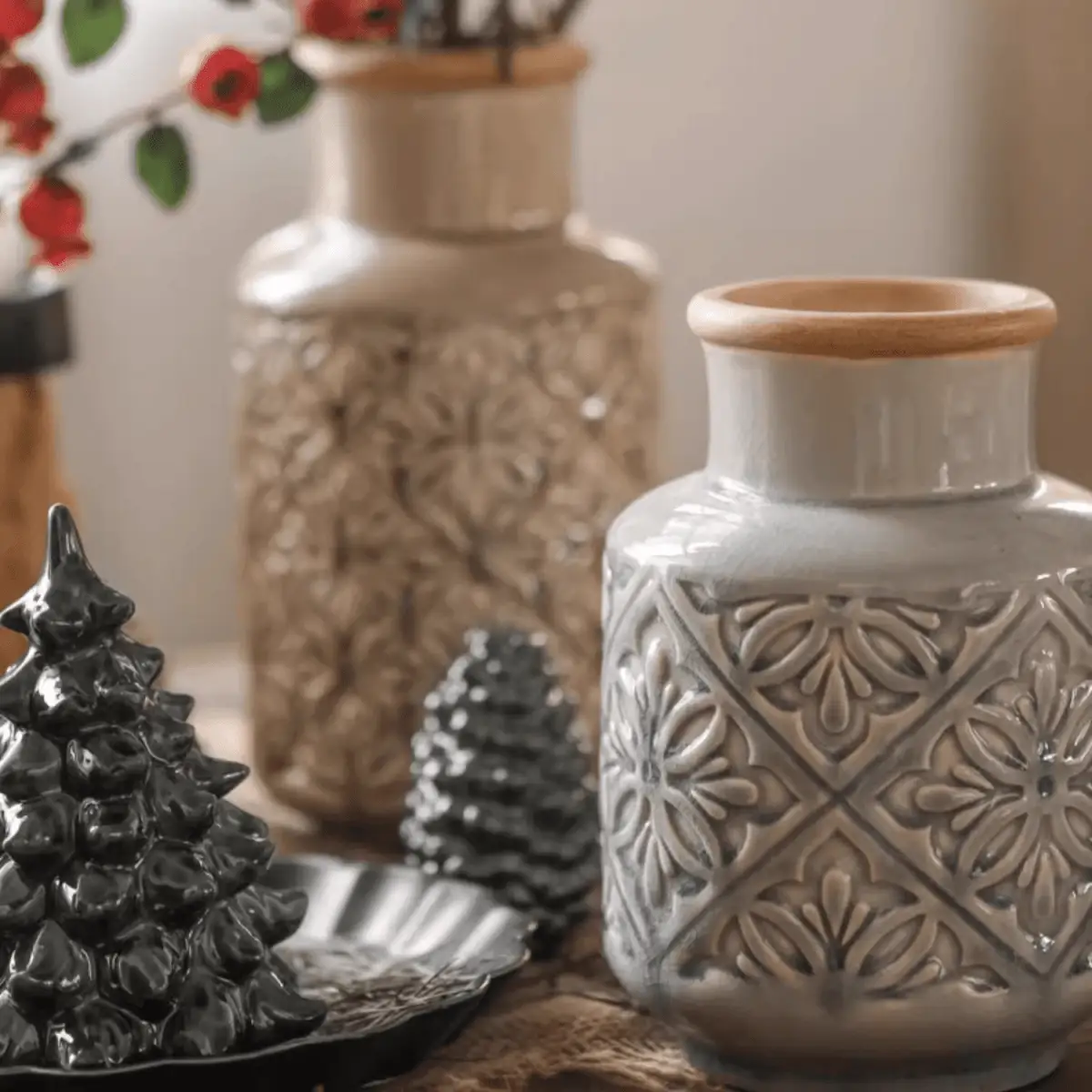Domino Embossed Pattern Vase by RusticReach