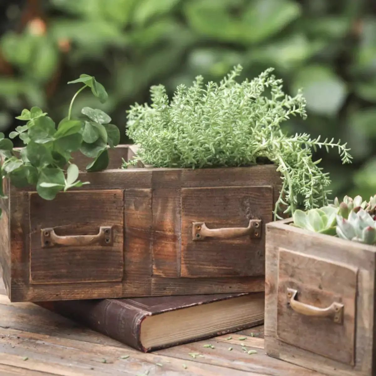 Farmhouse Wooden Box for Succulents or Flowers by RusticReach