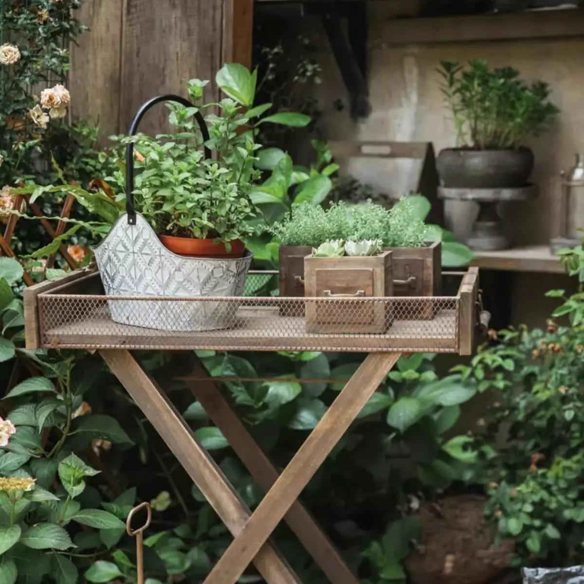 Farmhouse Wooden Box for Succulents or Flowers by RusticReach