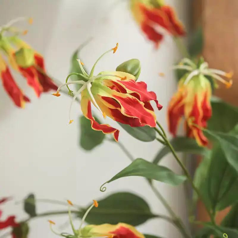 Faux Fire Lily Stem 31.9" Tall by RusticReach