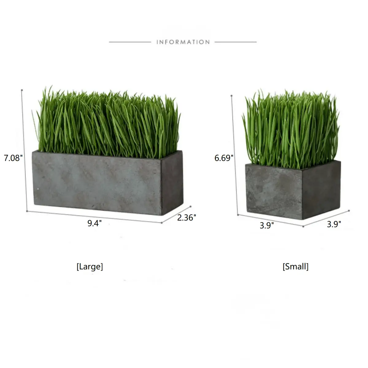Faux Grass in Black Pot by RusticReach