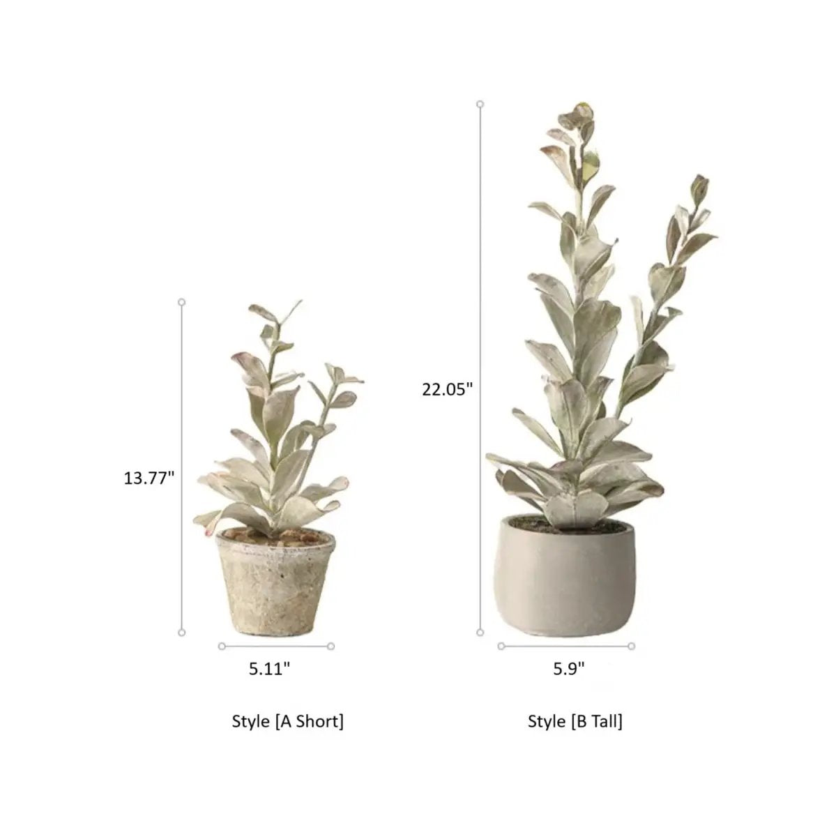 Realistic Green Plant in Ceramic Pot by RusticReach
