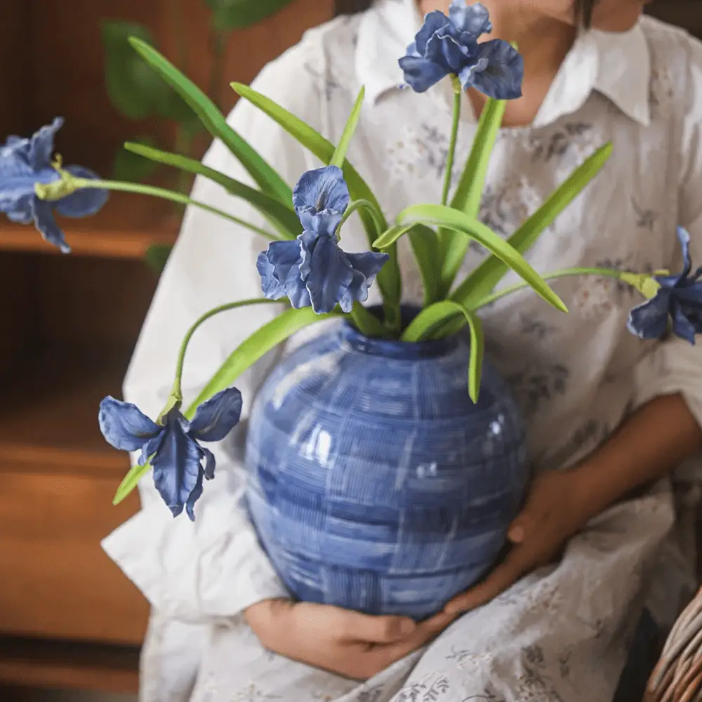 Silk Iris Flower 22" Tall by RusticReach